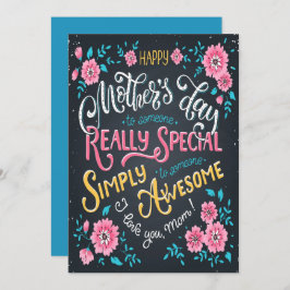 Tarjeta Festiva Feliz Día de la Madre | a una mamá especial y aluc