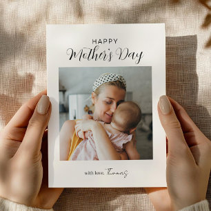 Tarjeta Festiva Feliz día de la madre con imágenes personalizadas 