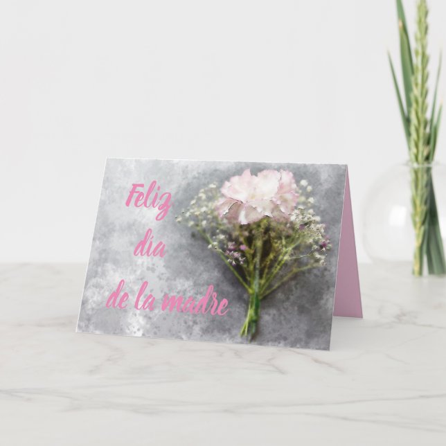 Tarjeta Festiva Feliz Día de la Madre en español (Anverso)