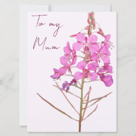 Tarjeta Festiva Feliz día de la madre, floral rosa de boho de flor
