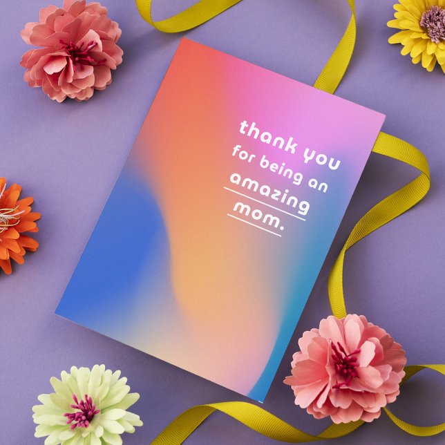 Tarjeta Festiva Feliz Día de la Madre foto de resumen moderno de M (Subido por el creador)