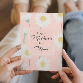 Tarjeta Festiva Feliz Día de la Madre MAMÁ Daisy Floral Photo