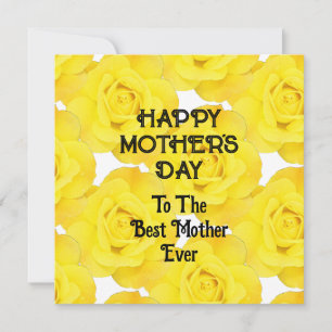 Tarjeta Festiva Feliz Día de la Madre Mensaje Personalizado Floral