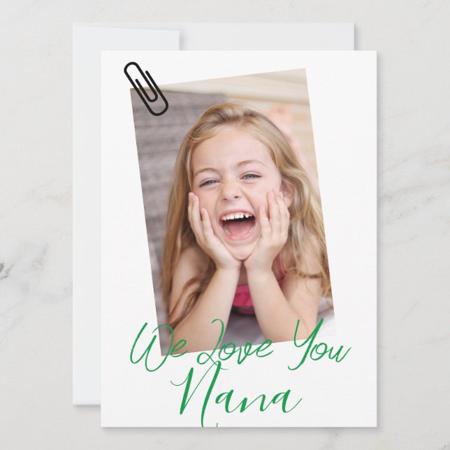 Tarjeta Festiva Feliz día de la madre, nana, abuela foto simple   (Anverso)