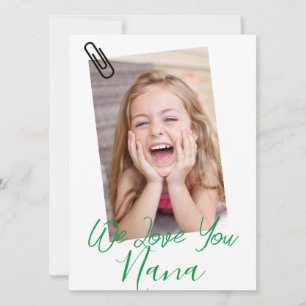 Tarjeta Festiva Feliz día de la madre, nana, abuela foto simple