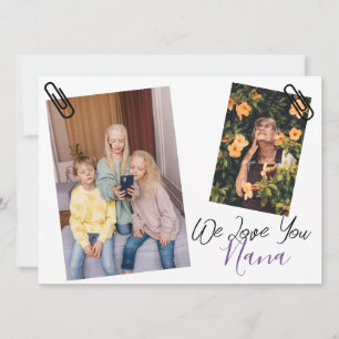 Tarjeta Festiva Feliz día de la madre, nana, abuela foto simple