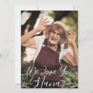 Tarjeta Festiva Feliz día de la madre, nana, abuela simple 1 foto