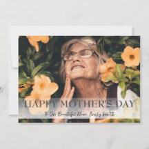 Feliz Día de la Madre, nana, foto simple de la abu