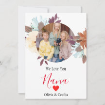 Feliz Día de la Madre, nana, foto simple de la abu