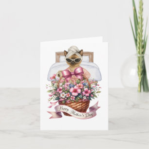 Tarjeta Festiva Feliz día de la madre para los amantes de los gato
