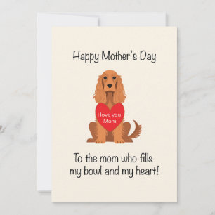 Tarjeta Festiva Feliz Día de la Madre Perruna