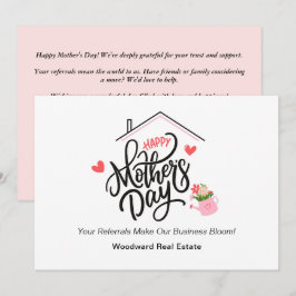Tarjeta Festiva Feliz Día de la Madre | Realtor Business Bloom Swe