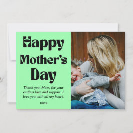 Tarjeta Festiva Feliz día de la madre – Regalo personalizado con f