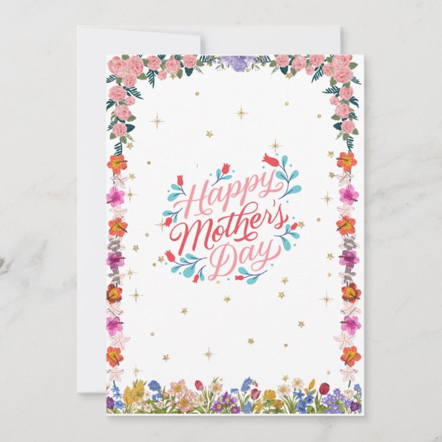 Tarjeta Festiva Feliz día de la madre, tarjeta/regalo (Anverso)