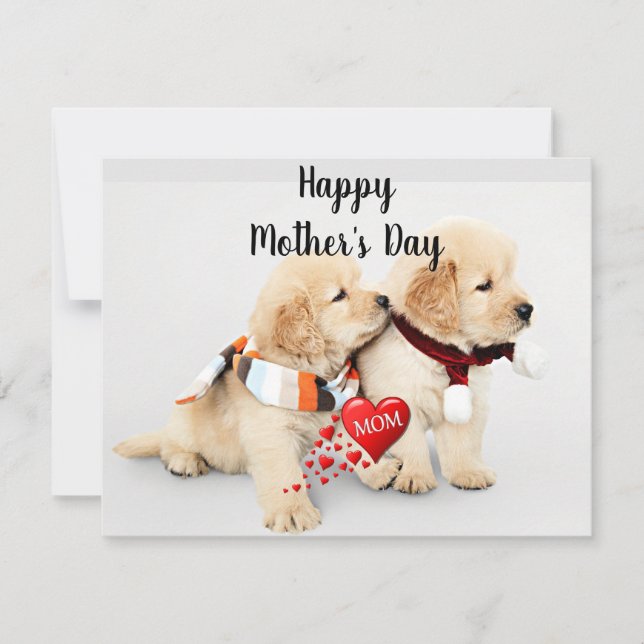 Tarjeta Festiva Feliz Día de la Madre—Te amo a mamá (Anverso)