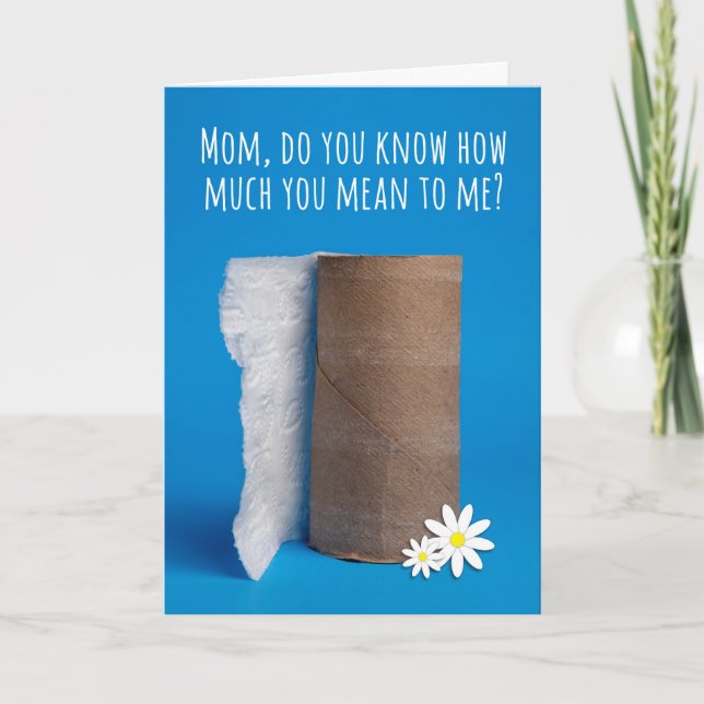 Tarjeta Festiva Feliz Día de la Madre, última pieza de papel higié (Anverso)