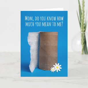 Tarjeta Festiva Feliz Día de la Madre, última pieza de papel higié