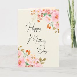 Tarjeta Festiva Feliz Día de la Madre y foto del Personalizado
