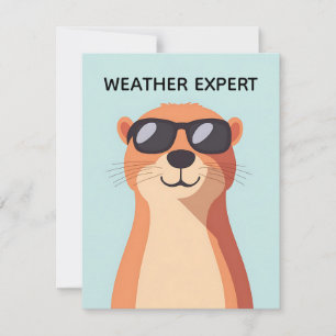 Tarjeta Festiva Feliz Día de la Marmota Lindas Marmotas Coloridas