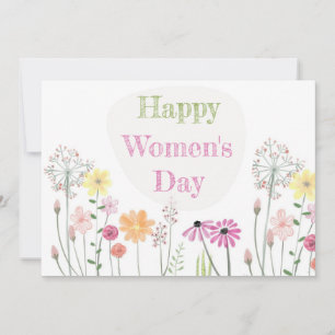 Tarjeta Festiva Feliz Día de la Mujer