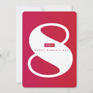 Tarjeta Festiva ¡Feliz día de la mujer! 8 de marzo Fiesta Internac
