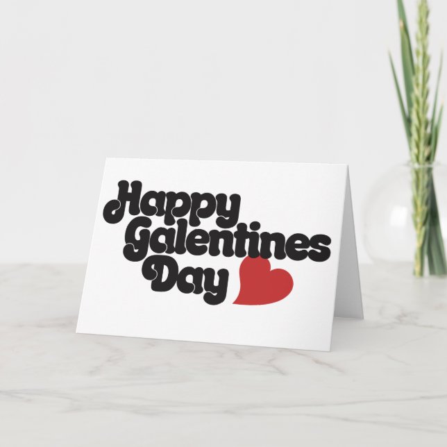 Tarjeta Festiva Feliz Día de las Galentinas (Anverso)