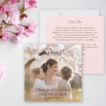 Feliz Día de las Madres Cita de Foto Elegante Rosa