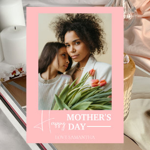 Tarjeta Festiva Feliz día de las madres Foto de secuencia modern