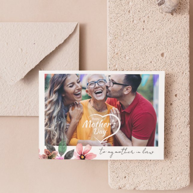 Tarjeta Festiva Feliz Día de las Madres Foto Personalizada Texto S (Subido por el creador)