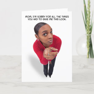 Tarjeta Festiva Feliz Día de las Madres Mamá Divertida Dando La Mi