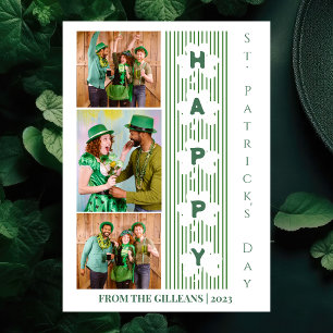 Tarjeta Festiva Feliz día de los clientes Shamrocks foto de la fam