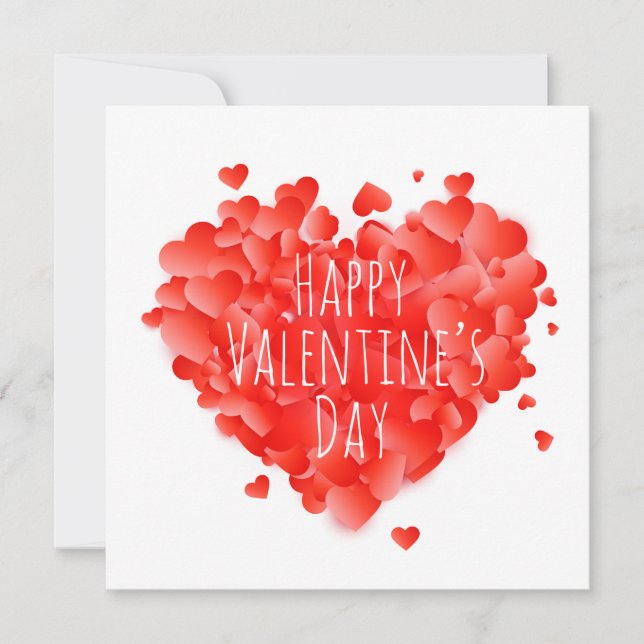 Tarjeta Festiva Feliz día de los enamorados (Anverso)