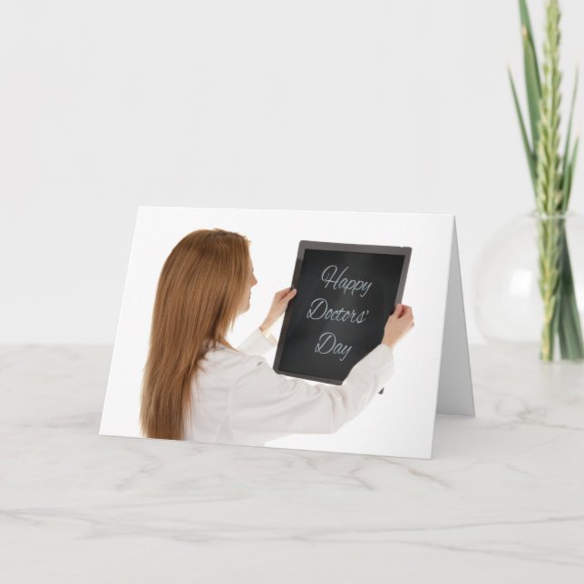 Tarjeta Festiva Feliz Día de los Médicas Médica Holding Xray (Anverso)