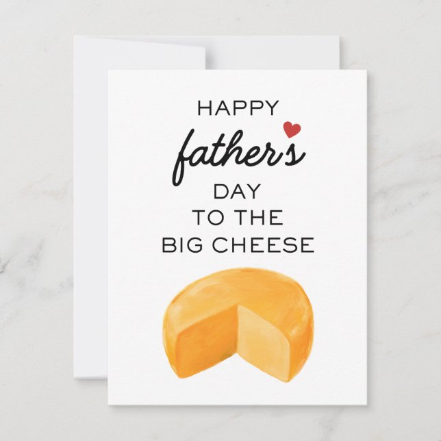 TARJETA FESTIVA FELIZ DÍA DE LOS PADRES AL GRAN QUESO (Anverso)