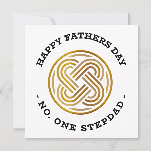 Tarjeta Festiva Feliz Día de los Padres número uno Stepdad (Anverso)
