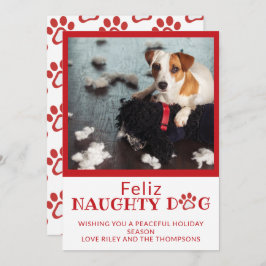 Tarjeta Festiva Feliz Día de los trapos rojos de perro Mascota fot