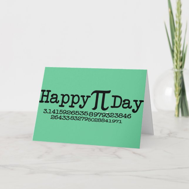 Tarjeta Festiva Feliz Día De Pi (Anverso)