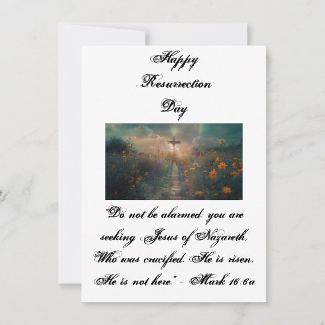 Tarjeta Festiva Feliz Día de Resurrección (Anverso)