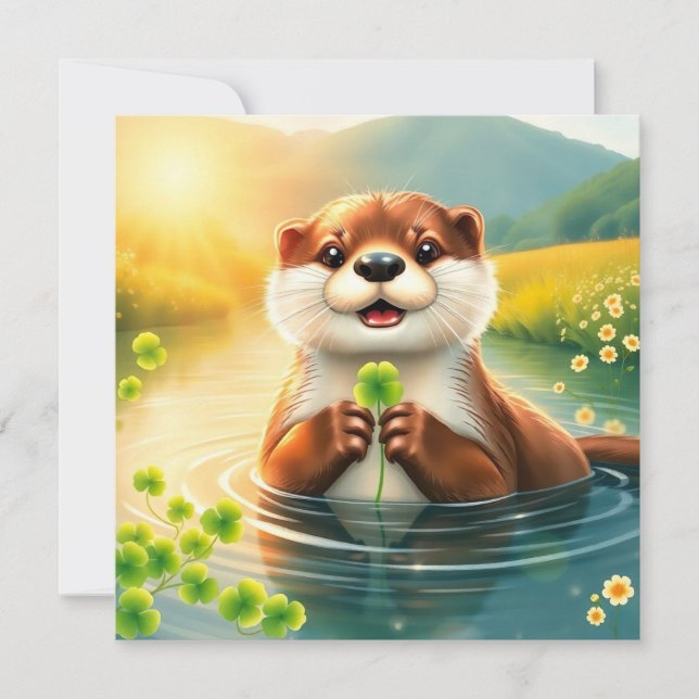 Tarjeta Festiva feliz día de san patricio (Anverso)