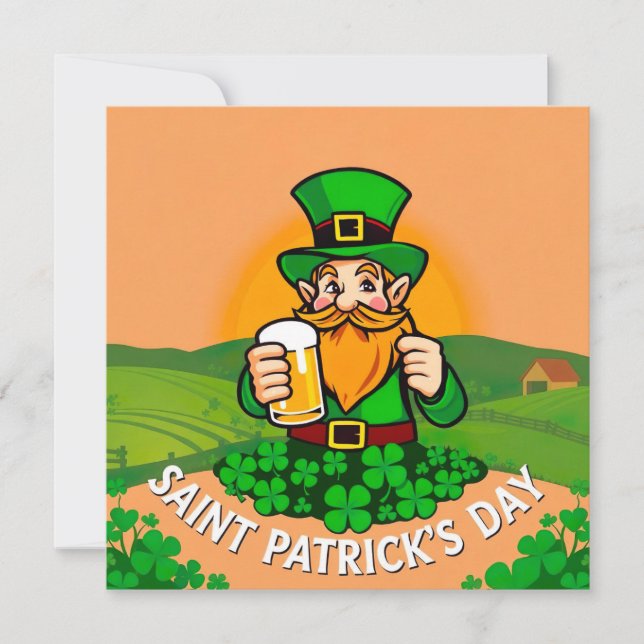 Tarjeta Festiva feliz día de san patricio (Anverso)