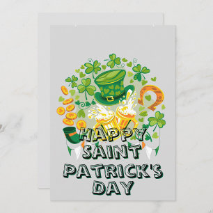 Tarjeta Festiva Feliz día de San Patricio 