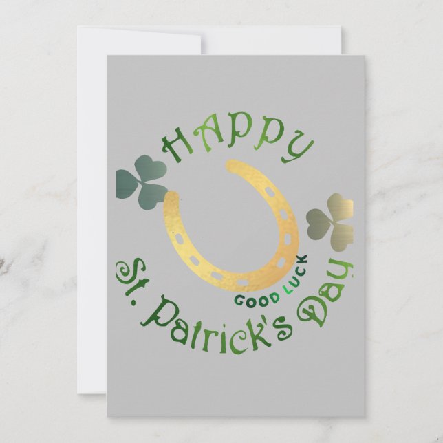 Tarjeta Festiva Feliz Día de San Patricio (Anverso)