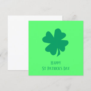 Tarjeta Festiva Feliz día de San Patricio 2025 Trébol verde irland