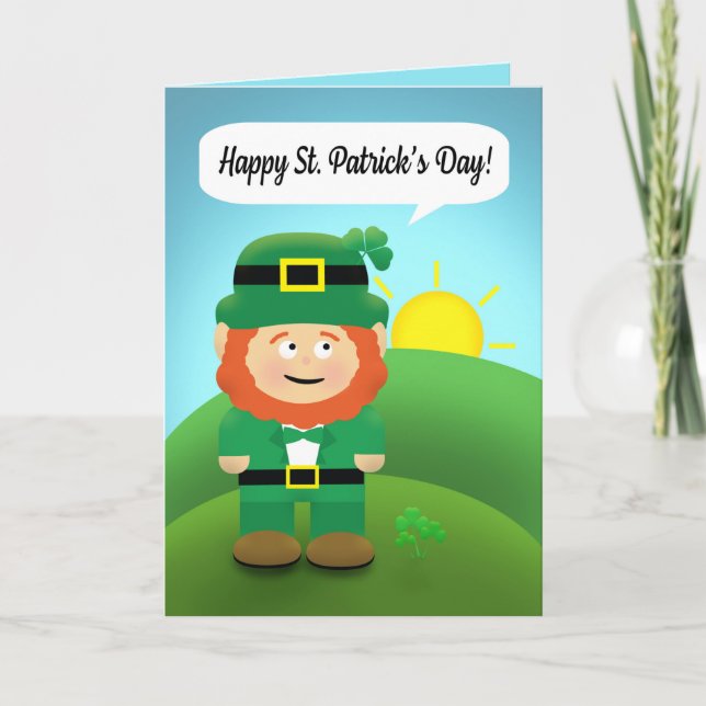 Tarjeta Festiva Feliz Día de San Patricio al aire libre (Anverso)
