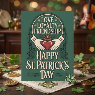Tarjeta Festiva Feliz Día de San Patricio Amor Lealtad