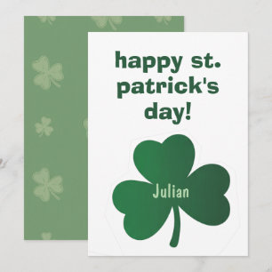 Tarjeta Festiva Feliz Día de San Patricio Clásico Celebración Irla