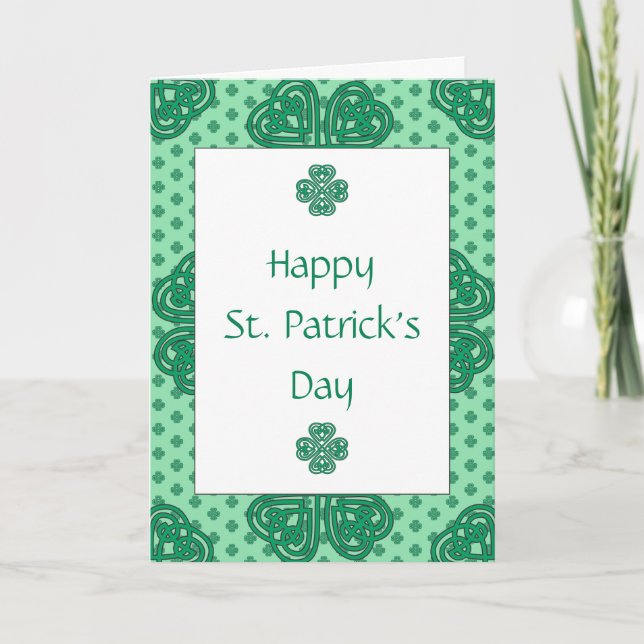 Tarjeta Festiva Feliz día de San Patricio con la bendición irlande (Anverso)