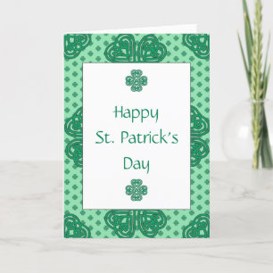 Tarjeta Festiva Feliz día de San Patricio con la bendición irlande