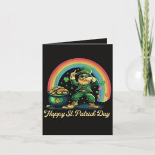 Tarjeta Festiva Feliz día de San Patricio Leprechaun divertido