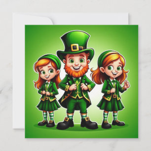 Tarjeta Festiva Feliz día de San Patricio niños